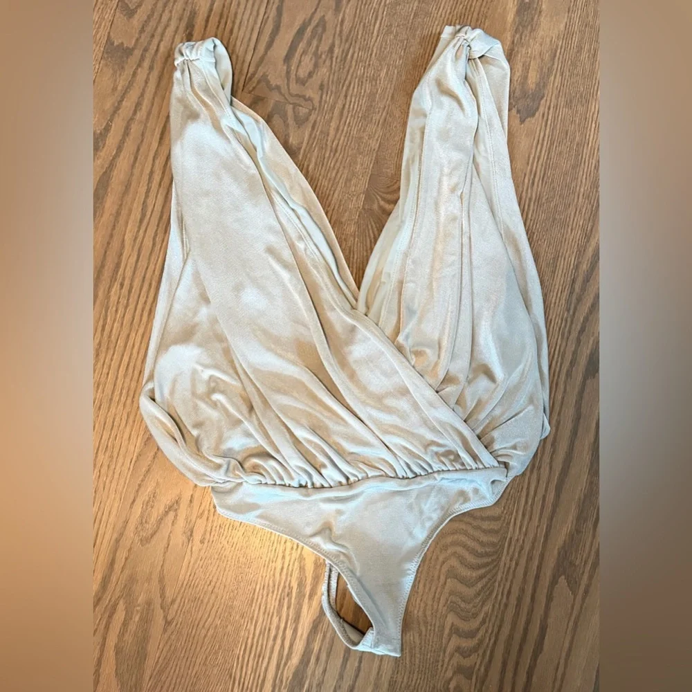 Free People night owl Draped Bodysuit